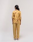 Yellow Chanderi Boota Co-ord Set