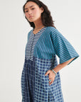 Indigo Turquoise Kaftan Dress