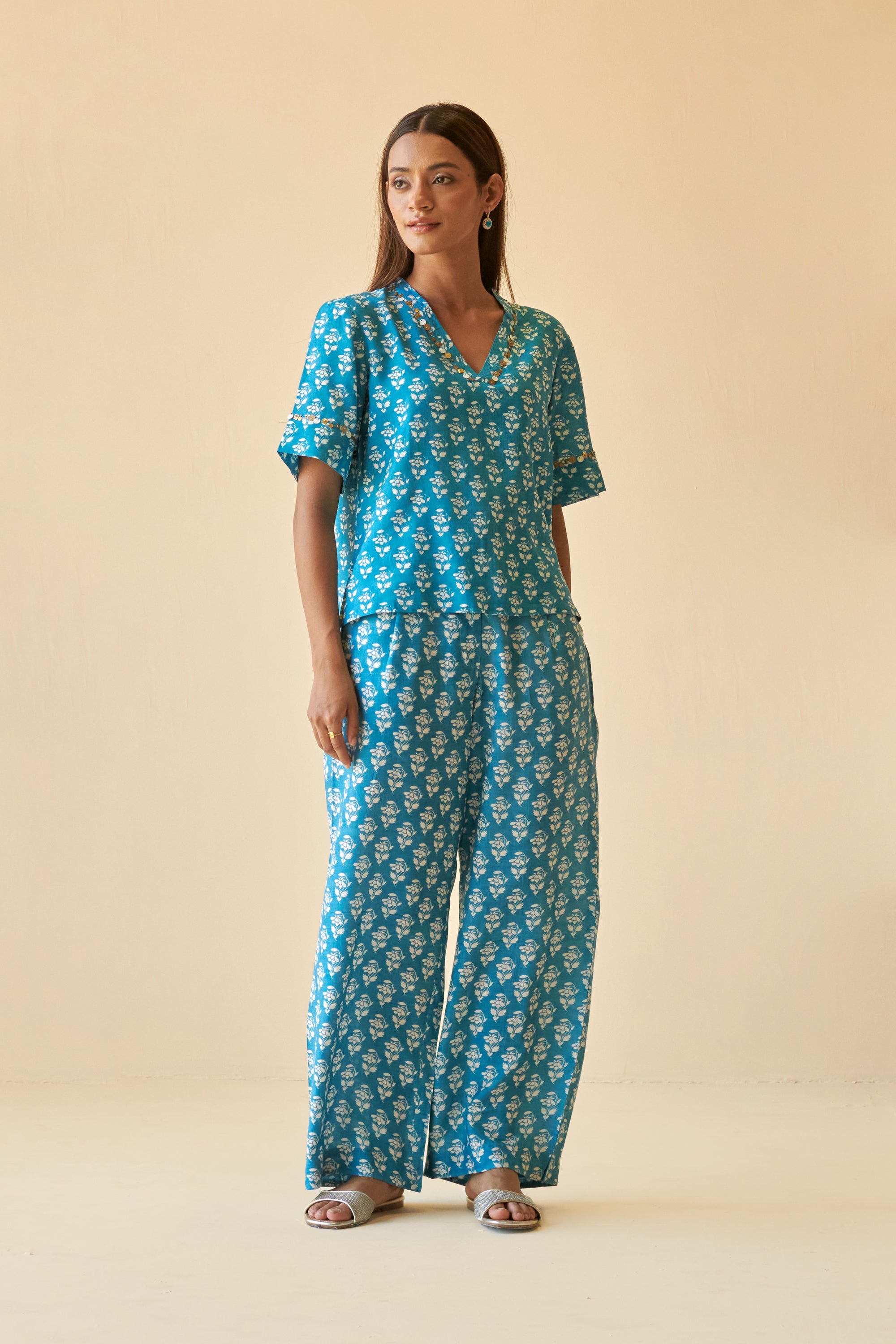 Teal Booti Co-ord Set