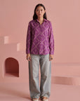 Purple Bandhej Shirt