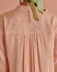 Peach Bandhej Shirt Dress