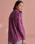 Purple Bandhej Shirt