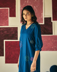 Blue Daisy Kurta Set