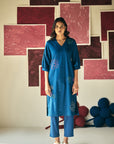 Blue Daisy Kurta Set