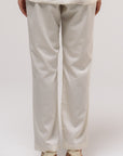 White Cotton Silk Pants