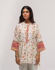 White Chanderi Jaal Shirt