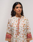 White Chanderi Jaal Shirt